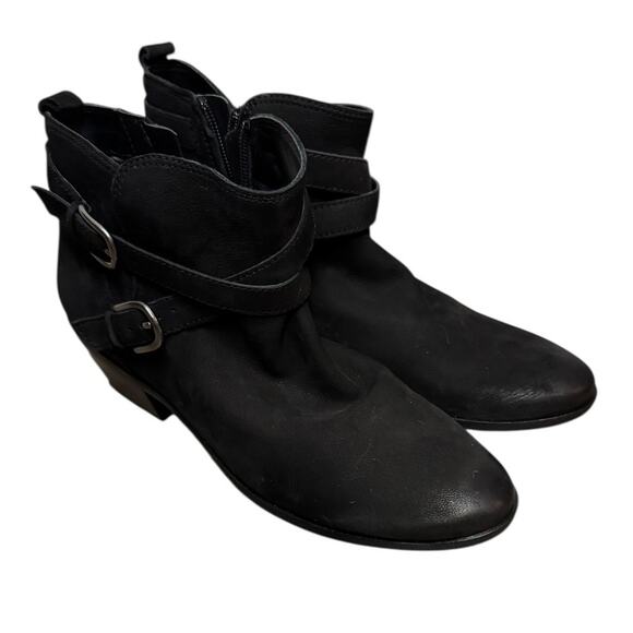 SAM EDELMAN Pearlie Black Leather Boots SZ 7.5 - Picture 1 of 10